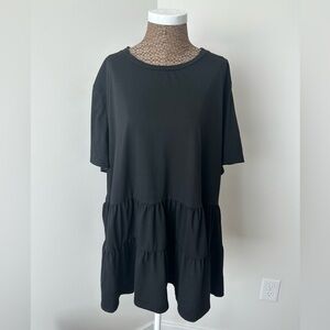 Babydoll Waist Ruffle Hem Tee